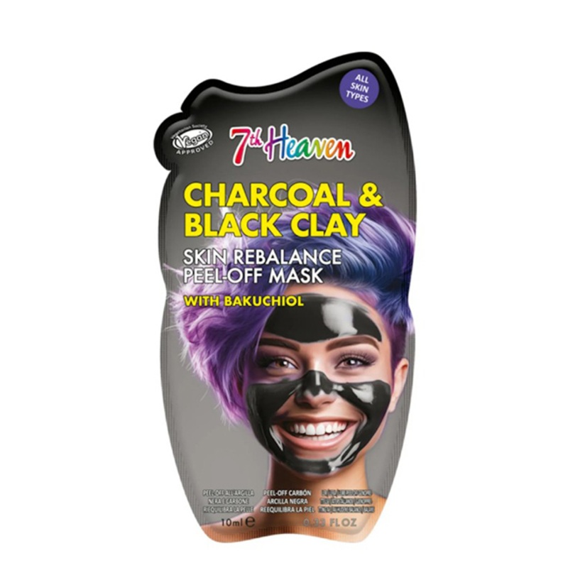 7th Heaven Charcoal & Black Clay Peel-Off Mask 10ml
