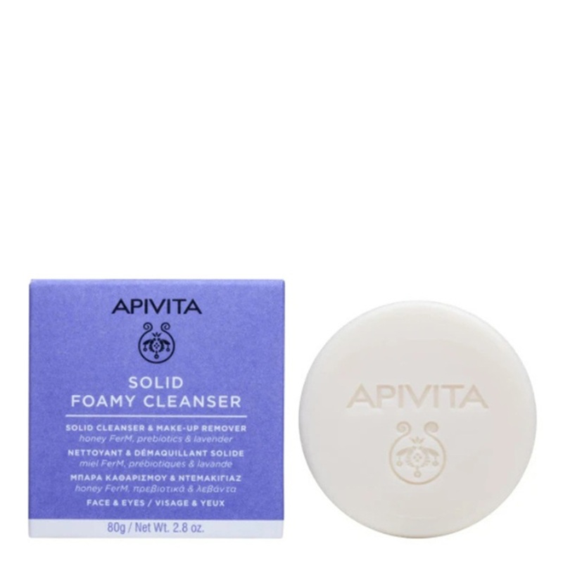 Apivita Solid Foamy Cleanser & Makeup Remover 80g