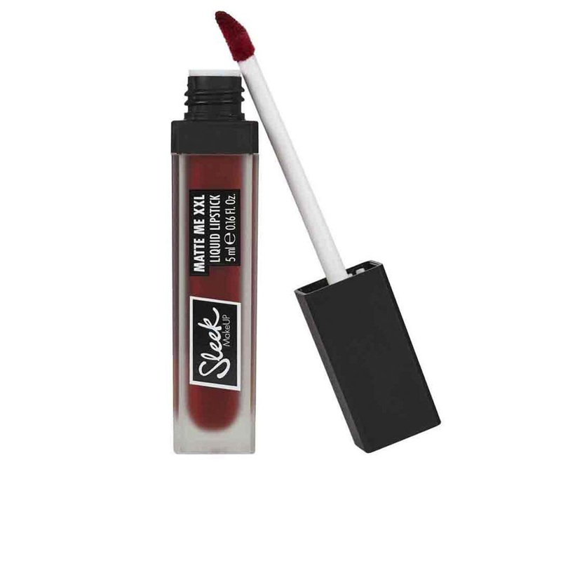 Sleek Matte Me XXL Liquid Lipstick Color Left On Red