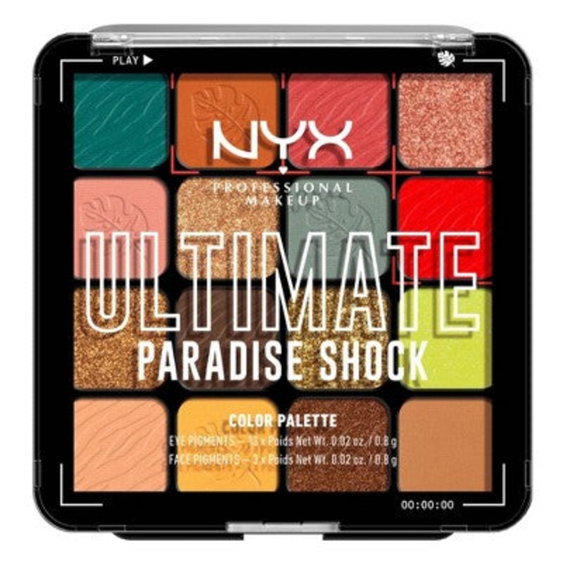 NYX Professional Makeup Ultimate Eyeshadow Palette Paradise Shock 0.32oz – New