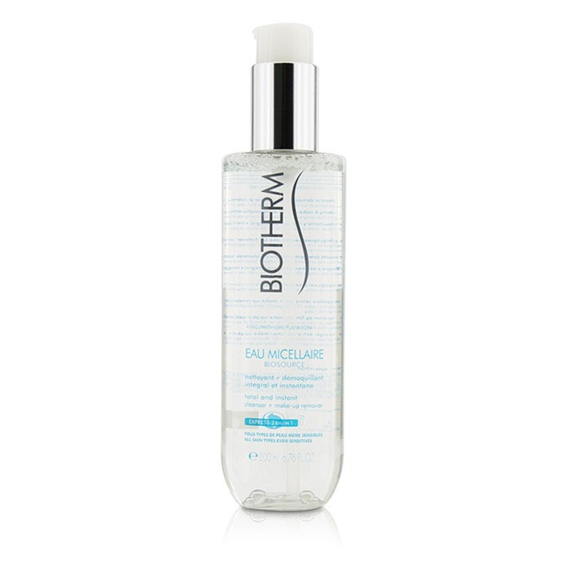 Biosource Eau Micellaire Total & Instant Cleanser + Make-up Remover – For All Skin Types – 200ml/6.76oz