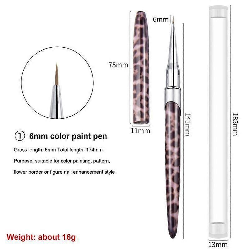 1PC Professional Nail Brush Acrylic Lines Liner Drawing Pen Liquid Powder Carving