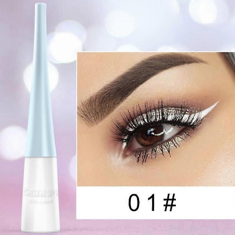 Colorful Eyeliner Pen Eyes Makeup White Pink Waterproof Liquid Color Eye Liner Pencil