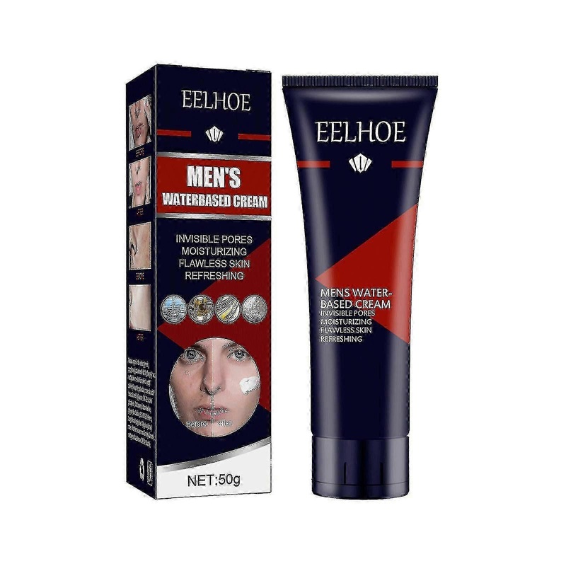 Eelhoe Men’s Bb Cream Oil Control Waterproof Concealer Acne Print Natural Nude Makeup Foundation Bb Cream Nourishes And Brightens Skin Tone