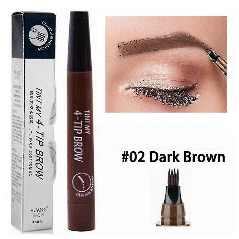 Eyebrow Pen, Microblading Eyebrows, 4 Points Eyebrow Pencil, Creates Lasting MakeUp Professional Natural Looking Eyebrows