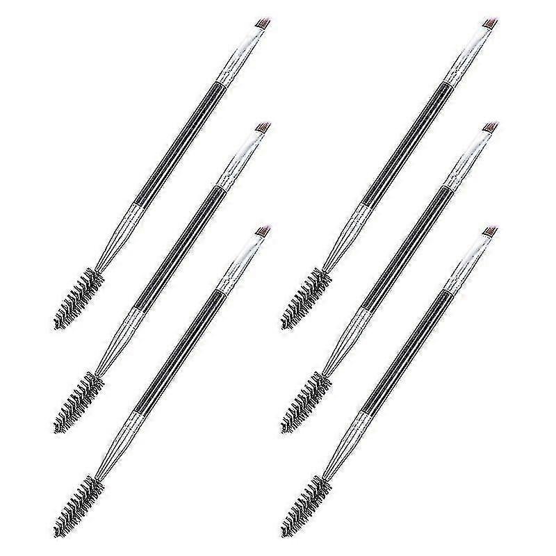Makeup Brushes 6 Professional Angled Eyebrow Brushes Line Brushes Double Eyebrow Brushes