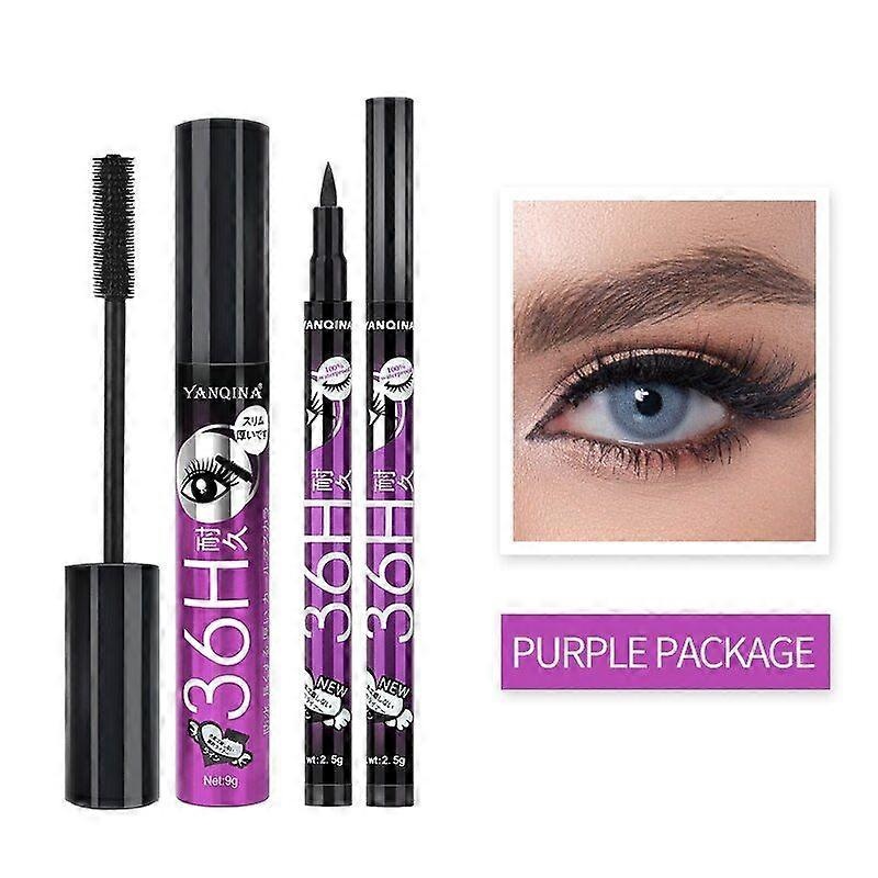 Mascara Eyeliner Pen Set Long Curling Waterproof Sweat-proof Non-smudge