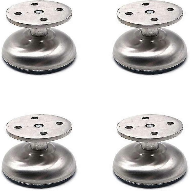 Set of 4 1.5″ Long Adjustable Furniture Legs, Extra Thick, Stainless Steel