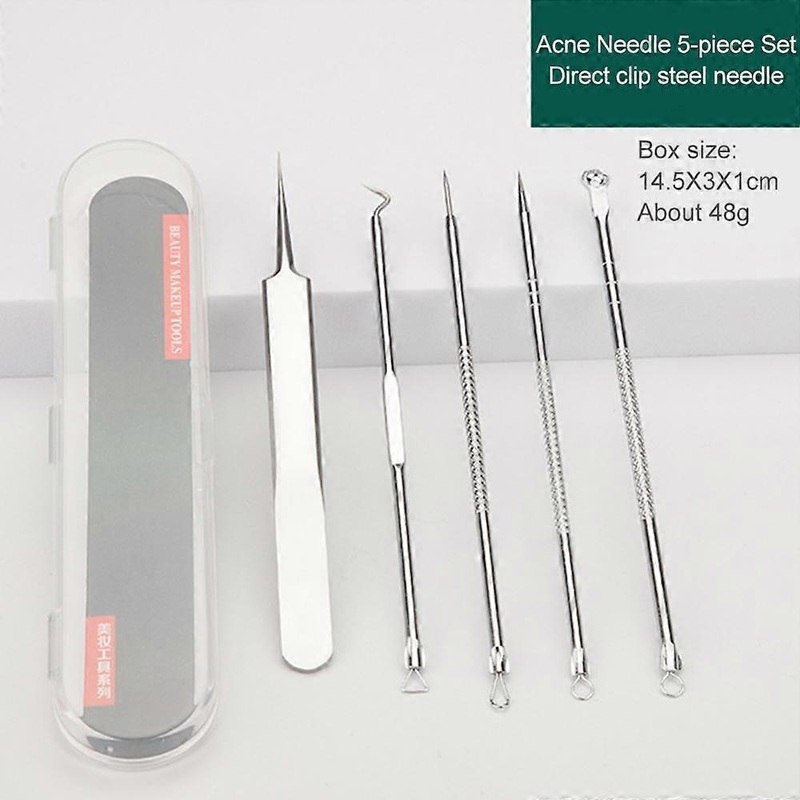 1/3/4/5PC Stainless Steel Acne Blackhead Removal Kit Clip Tweezers Black Head Pore