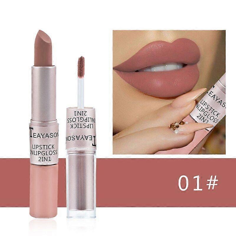 12 Colors Double End Matte Lipstick Wateproof Long Lasting Pigment Eyeshadow