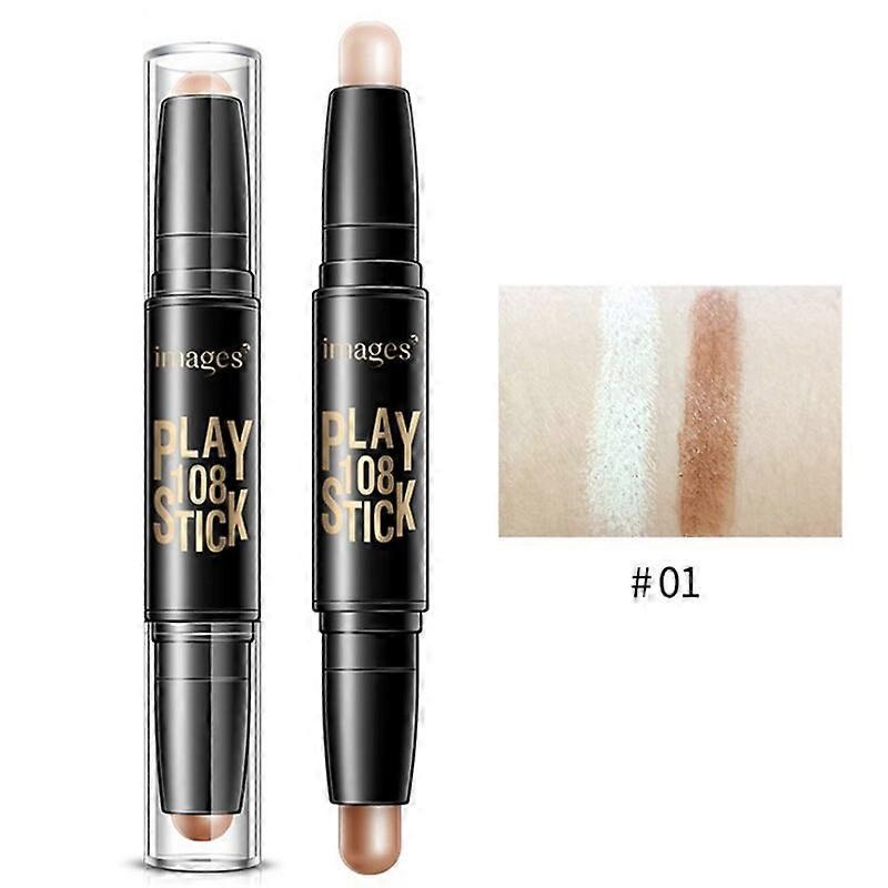 2-in-1 Facial Foundation Stick Moisturizing Double-headed Temperature Color Change