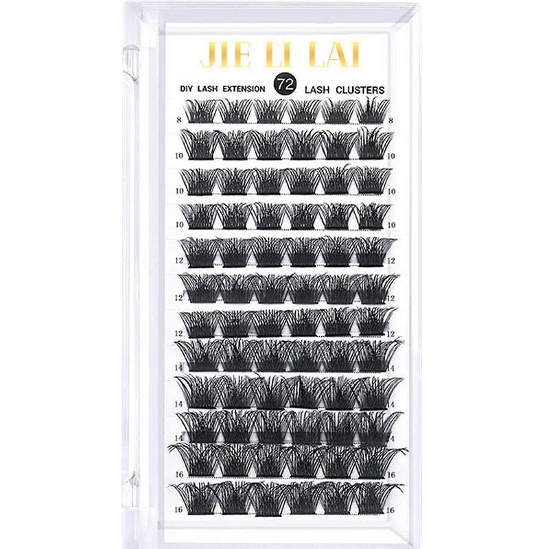 48/72pcs Wide Stem Individual Lashes C/D Curl 8-16mm Length DIY Eyelash