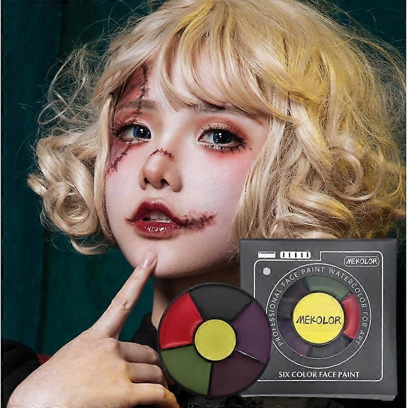 Face Body Paint, Face Body Paint Oil, Professional 6 Colors FX Makeup Palette, Non Toxic Safe for Halloween, Cosplay Costumes, Festivals