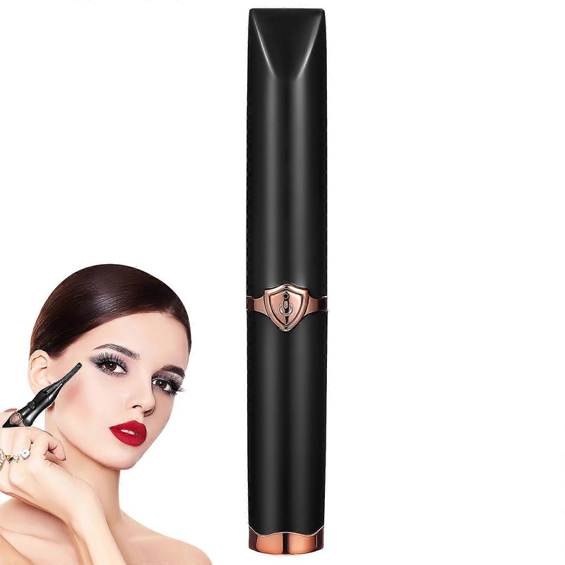 USB Heated Eyelash Curler with Temperature Control for Lash Styling  Portable Makeup Tool in Black
