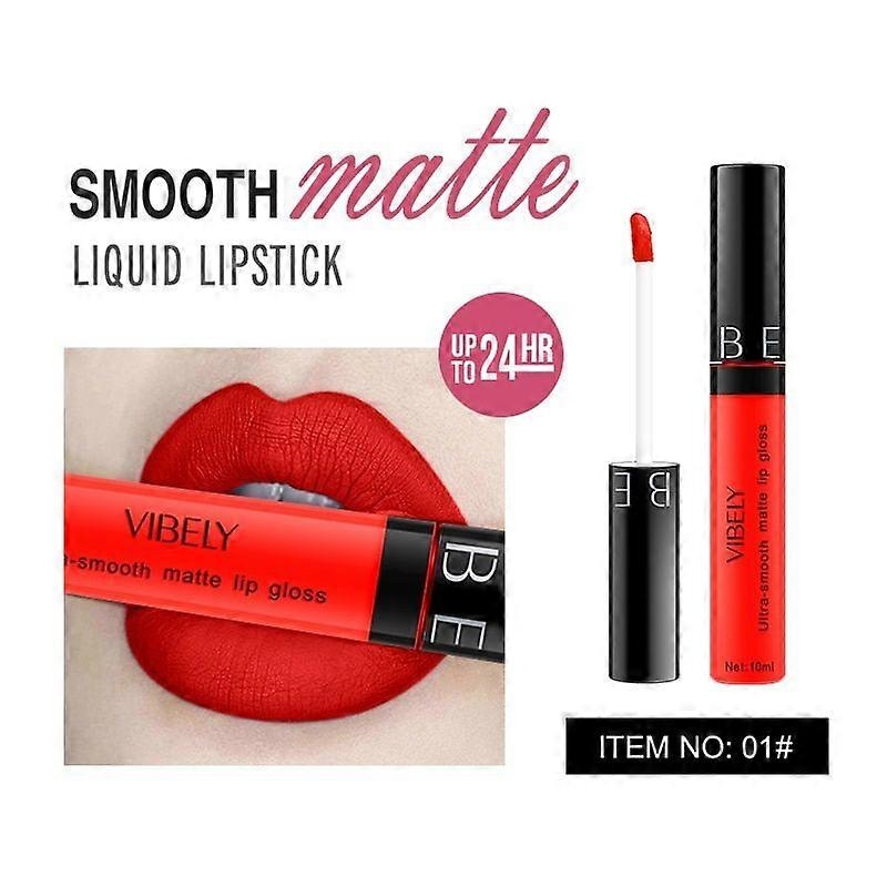 VIBELY Lip Gloss 29 Colors Make Up Matte Liquid Lipstick Mate Waterproof