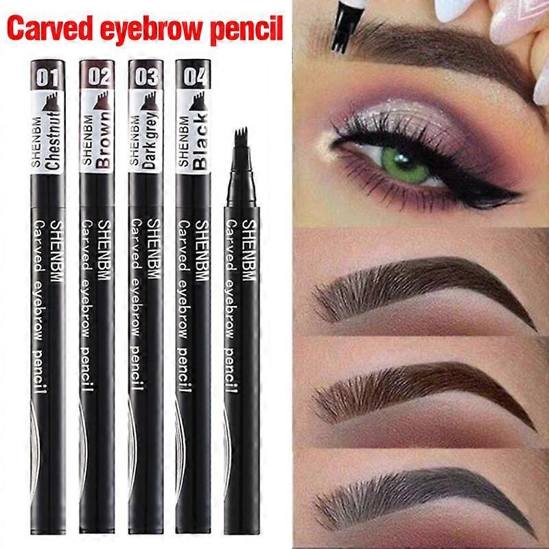 1~20PCS Natural Eyebrow Pen Waterproof Lasting Four-claw Eye Brow Tint Makeup