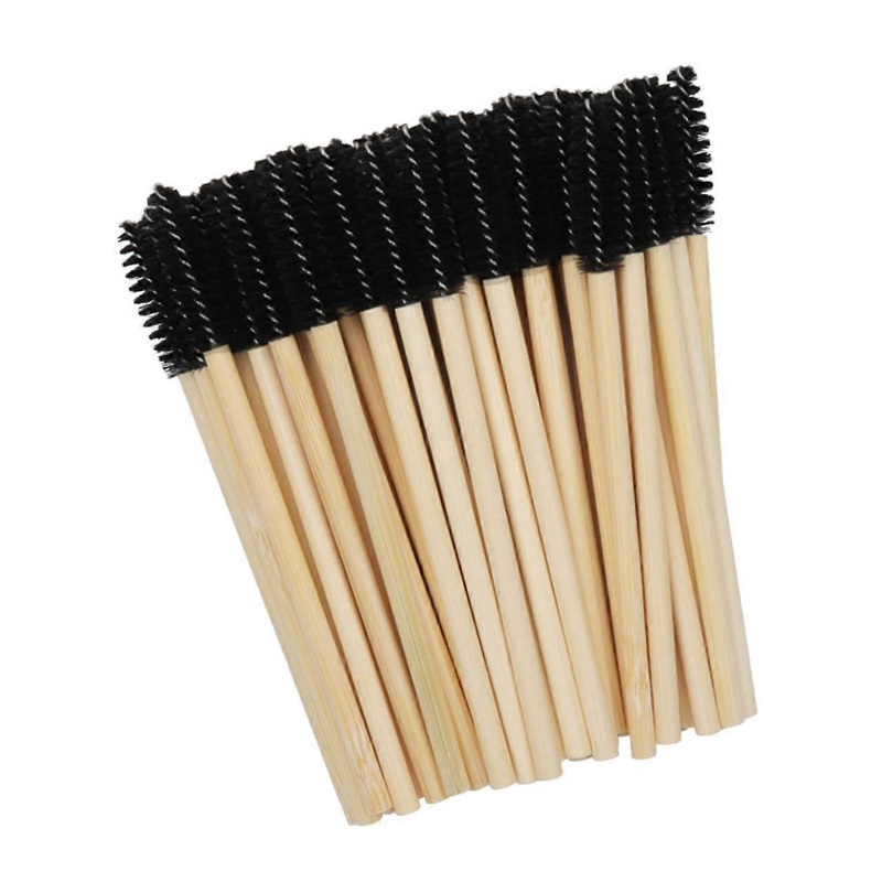 100pcs Disposable Mascara Applicators Eyelash Brush Eyebrow Wand Neat Application No Mess