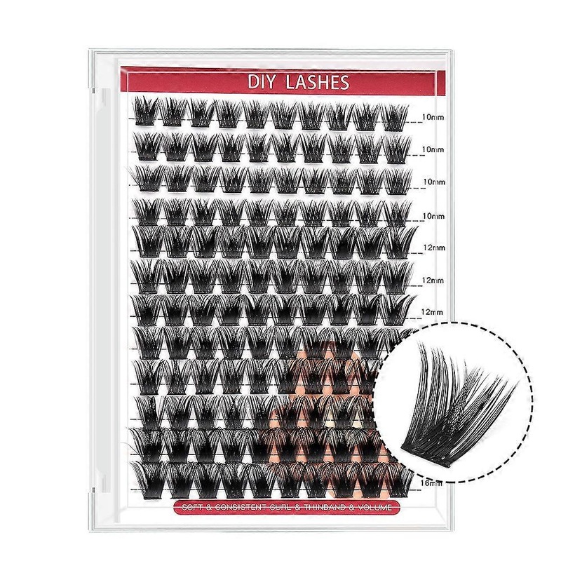 10D/80D European and American Segmented False Eyelashes –  Voluminous and Natural Hot-Melt Single-Cluster Lashes