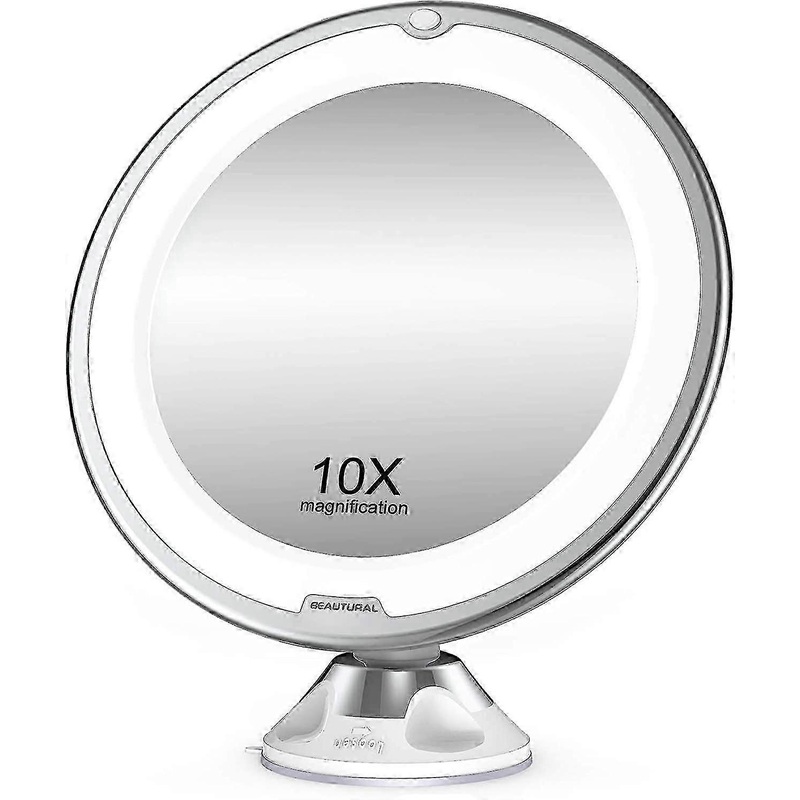 10x Magnifying Makeup Mirror With Led Lights 1 Ball Joint 360 Adjustable