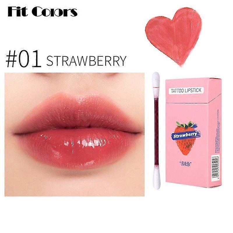20pcs Cotton Swab Lipstick Tattoo Lipstick Non-Stick Long-Lasting Waterproof