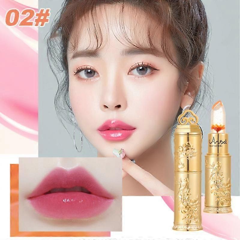 6 Colors Flower Transparent Lipstick Lasting Moisturizer Crystal Jelly