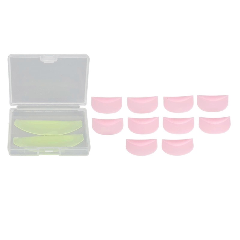 Perm Eyelash Curler Ultrathin Soft Silicone Reusable Eyelash Perming Curler Shield for Beauty Salon Yellow Pink