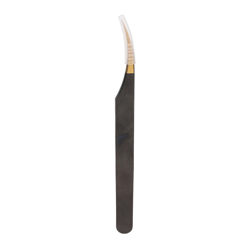 Stainless Steel Eyelash Extension Tweezers Volume Individual False Lashes Extension Tweezers Luxury Gold Slight Curved Tweezers