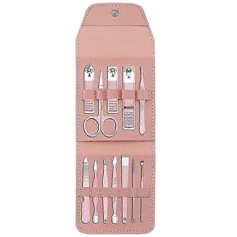 Vibrant Stainless Steel Manicure & Pedicure Set – Travel Nail Kit with Clippers