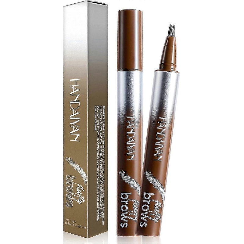 1pcs Magic Liquid Eyebrow Pen & Brow-Fection Angled Brush Eyebrow Pencil – Waterproof, Long-Lasting for Natural-Looking Full Brows