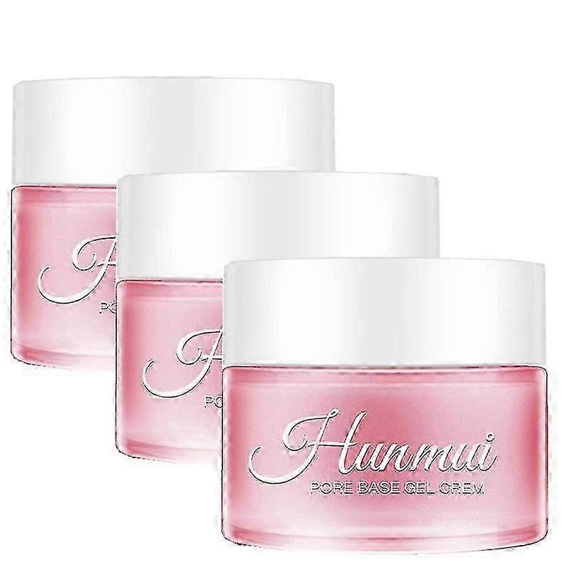 3pcs Hunmui Face Primer Pore Base Gel Cream Cover Pores Water Embellish Skin