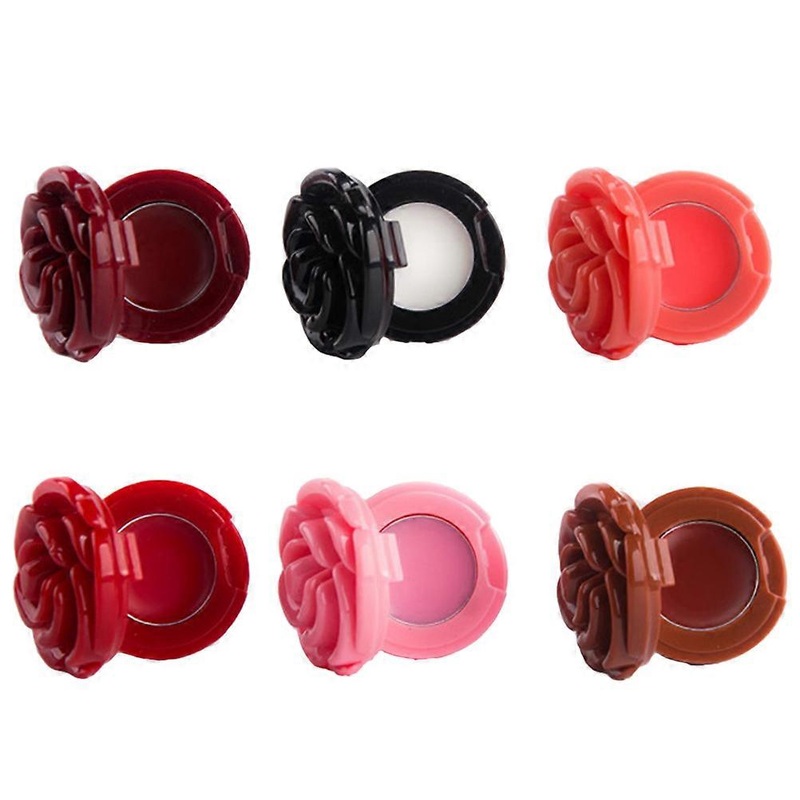 Makeup Container Empty Flower Shape Refillable Case for Lipstick Lip Balm Eyeshadow Blusher 6Pcs