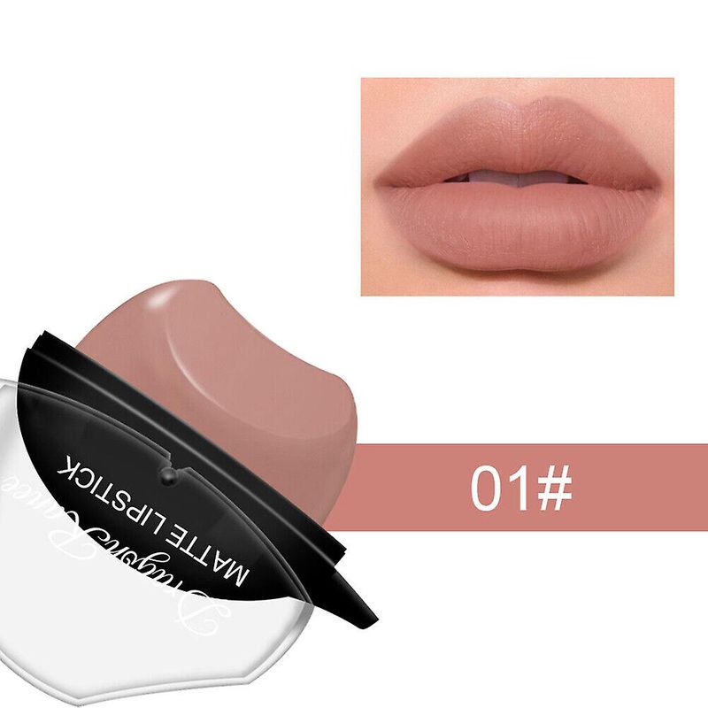 12 Color Lazy Lipstick Matte Lasting Moisturizing Lipstick Non-stick Lip Shaped