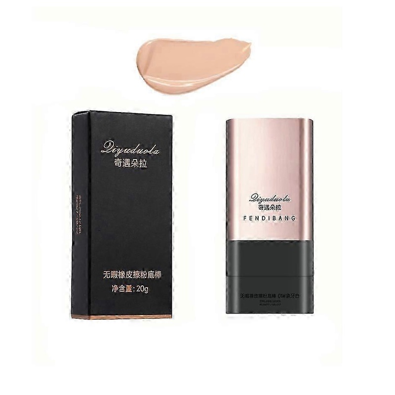2 In 1- Luxury Anti-Wrinkle Foundation Stick, Flawless Eraser Foundation Stick With Brush, Contour Stick Foundation Face Stick, Makeup Eraser Foundati