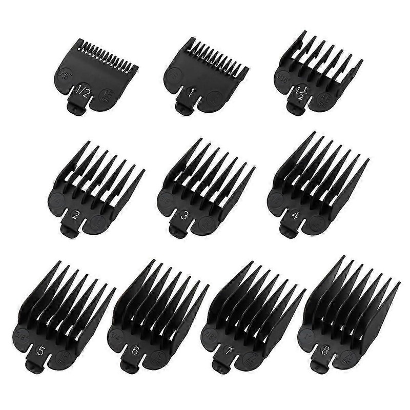 10PCS Clipper Guards Set for Most Clippers and FX870 Clipper Guides Replacement – 1/16inch to 1inch
