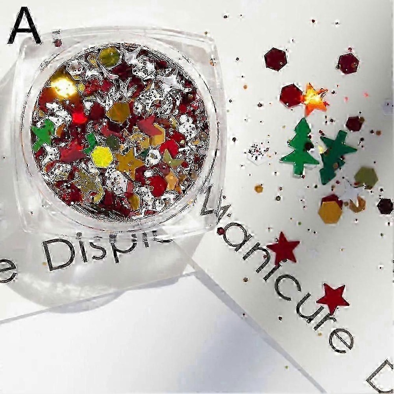2025 Christmas Sequins Sticky Face Snowflake Glitter Makeup Nail Art Face