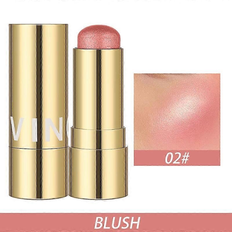3 In 1 Multi Stick Blush For Cheeks & Lip Tint & Eyeshadow Makeup, Blush Stick + Highlighter Stick + Bronzer / Complete Face Make Up -Longwear Non-gre