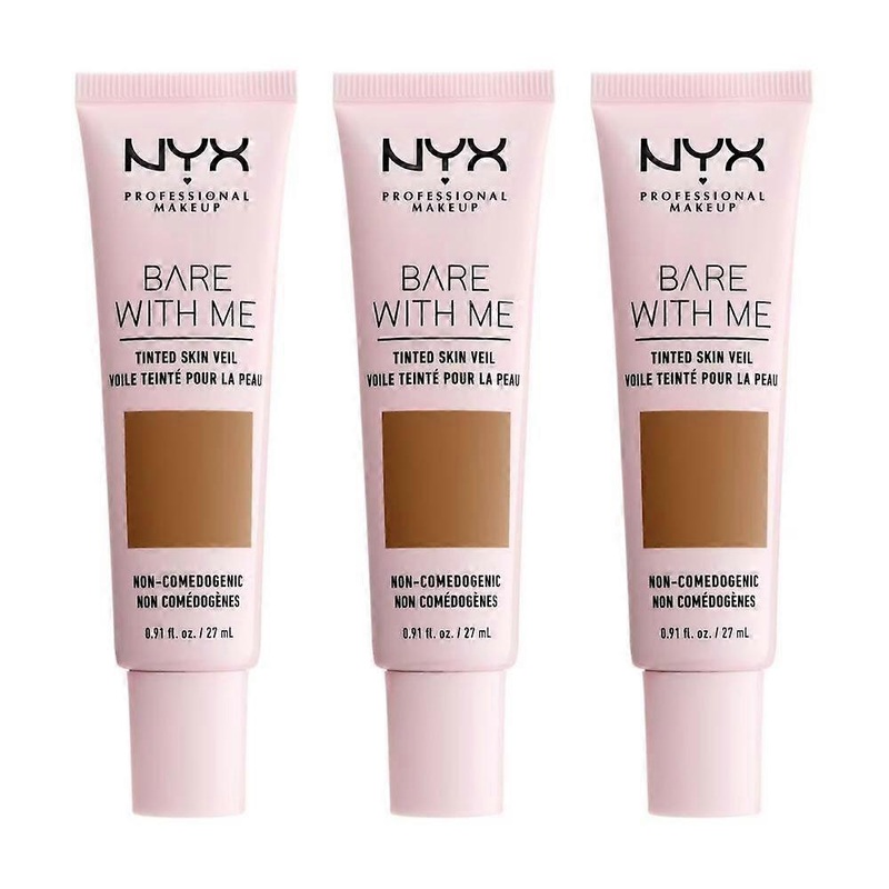 3 x NYX Professional Makeup Bare With Me Tinted Skin Veil 27ml – 07 Cinnamon Mahogany