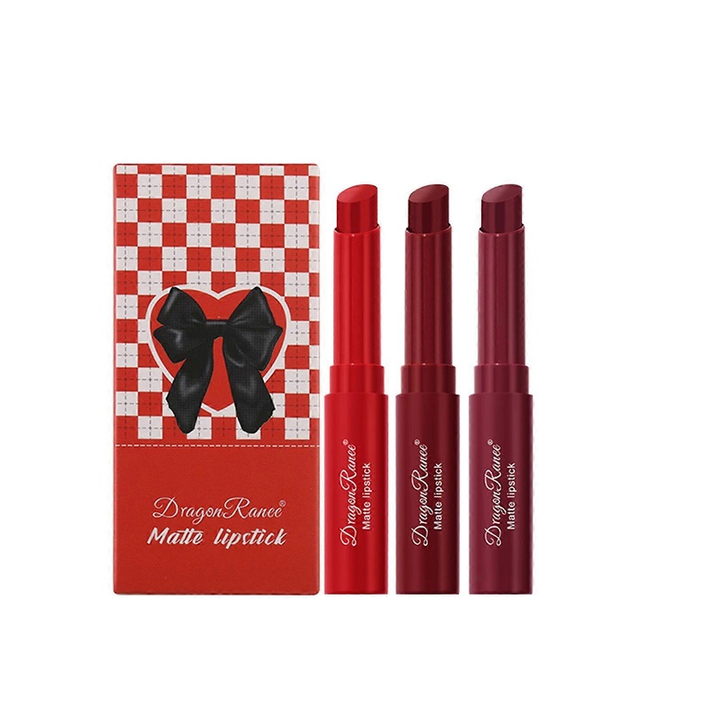 Beveled Lipstick Pencil 3pcs Plumping Lip Color Non-Stickied Lip Makeup Mellowed Lipstick