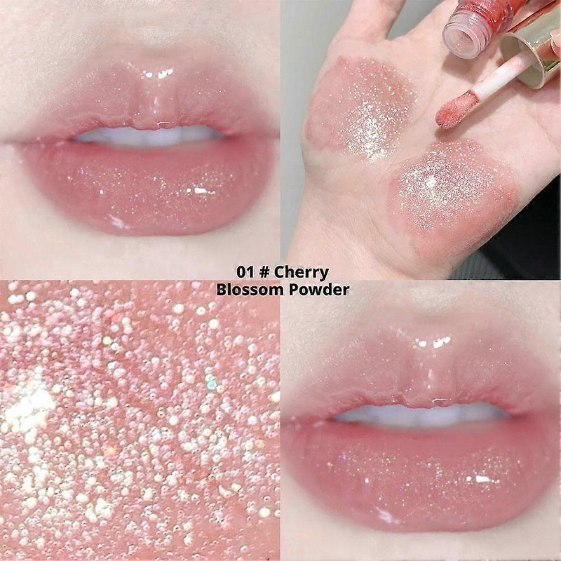 Moisturizing Plump and Sparkling Lip Gloss Mirror Water Lip Glaze Shimmer