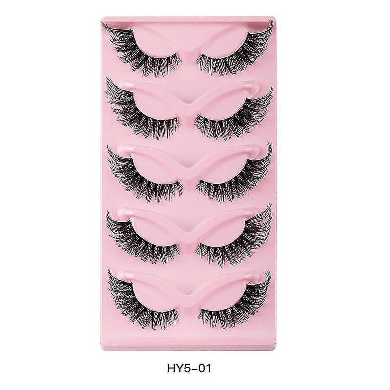 5 Pairs Cat Eye False Lashes Womens Makeup Eyelashes Natural Wispy Fluffy Long Thick Fake Eye Lashes – SNNGV