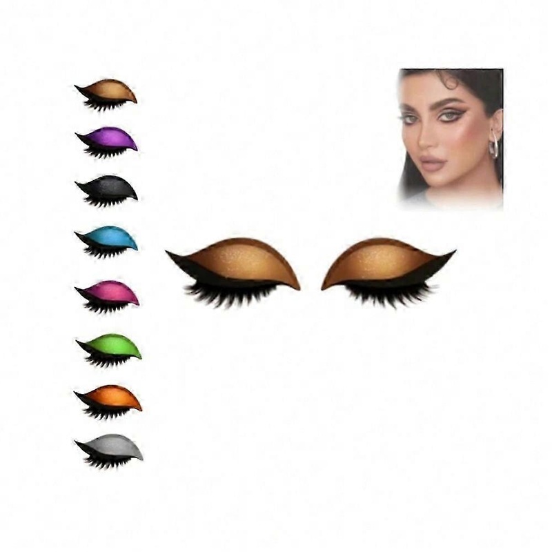 A pair Lazy Eye Shadow Eyelash Patch, Eyeshadow Eyelashes Makeup Stickers