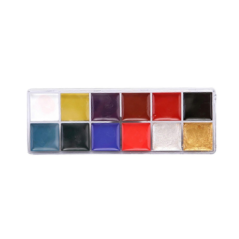 Face & Body Paint Set 12 Colours Palettes Pallete Face Painting Art Make Up Kit