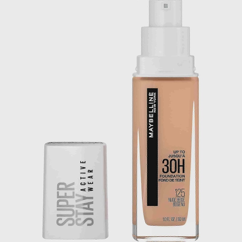 Maybelline Super Stay Longwear Liquid Foundation, 125 Nude Beige, 1 Oz