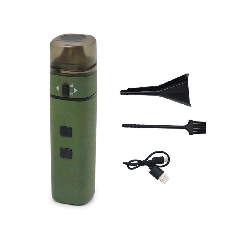 USB Rechargeable Electric Herb Mill 8.1oz Weight Ergonomic Single Hand Control For Soft Spices Automatic Grinding Device  Green