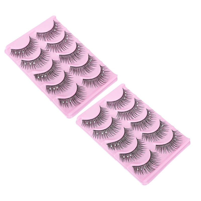 10 Pairs Eyelash Beauty Use False Eyelashes For Women Natural Look Suitable For Daily Life Or Stage Makeup