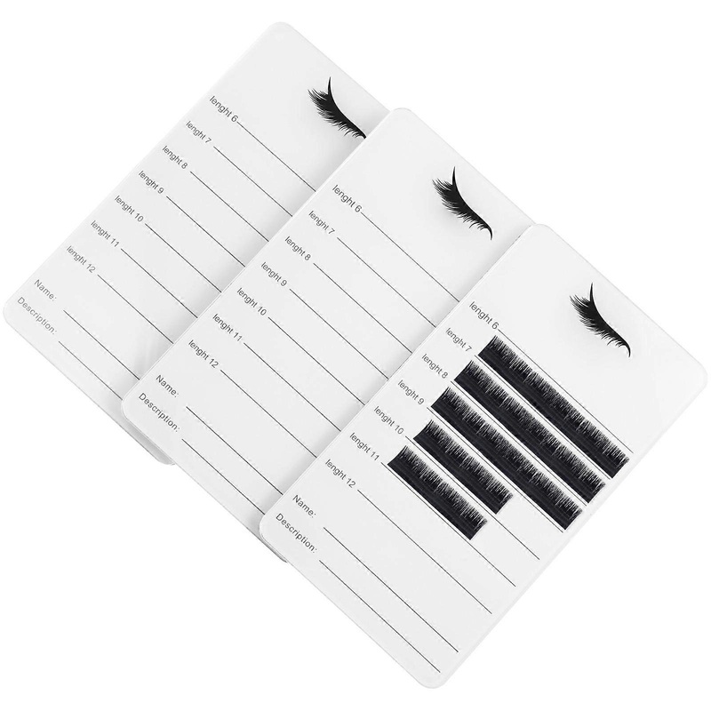 3pcs Durable Acrylic Eyelash Extension Tray for Lash Grafting, Beauty Salons & Makeup Artists  Reusable Lash Holder Board for Lash Storage