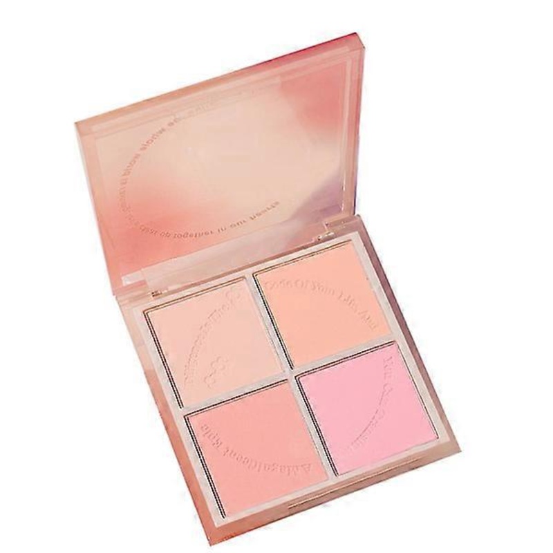 4 Colors Blush Palette – Portable Saturated Versatile Pressed Makeup Blush Palette For Women