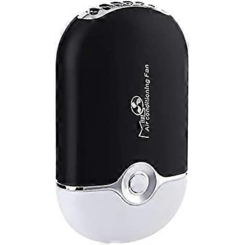 Ventilateur portatif de climatiseur Rechargeable d’USB de Mini Ventilateur intgr de Bureau de Batterie de Li-ION portatif F015,Black