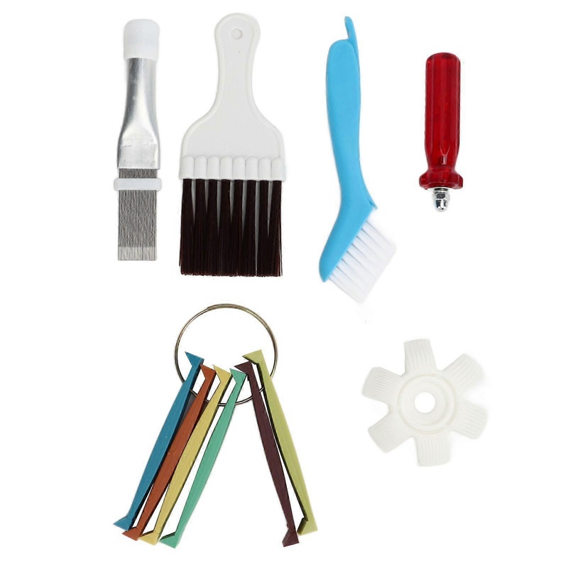 1 set Condenser Evaporator Clean Tool,3 Different Fin,Comb Condenser Fin Straightener and 2 Different Brush