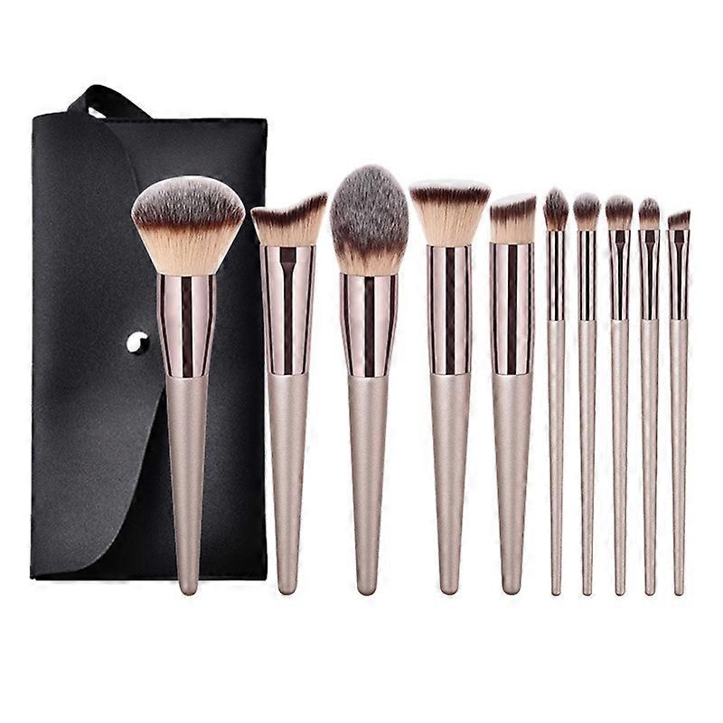 10 Professional Makeup Brushes Set – Rose Gold19*12*2.5cm